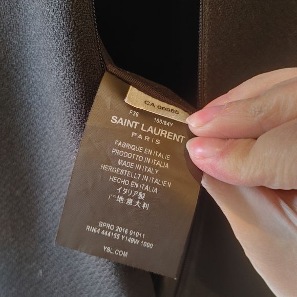 Saint Laurent 2016 Black Mini Dress Size IT 36 - Picture 6 of 6